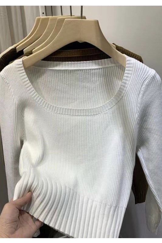 Scoop Neck Long Sleeve Top for Women | Bellem Trading - Bellem Trading