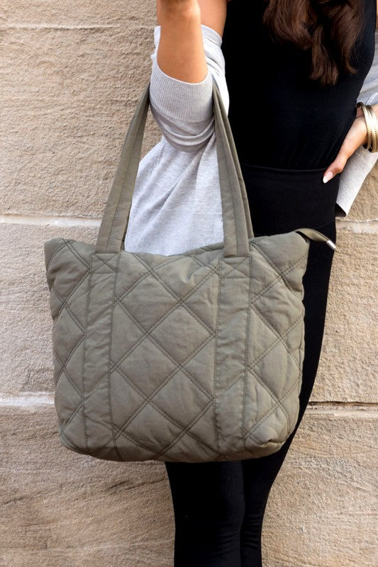 Quilted Tote - Luxury Women's Tote Bag by Bellem Trading