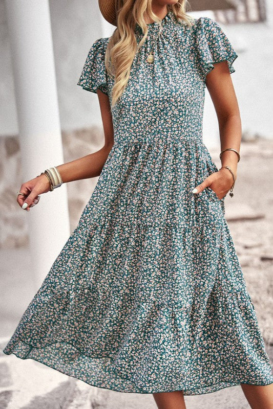 Floral Print Maxi Dress for Women | Bellem Trading - Bellem Trading