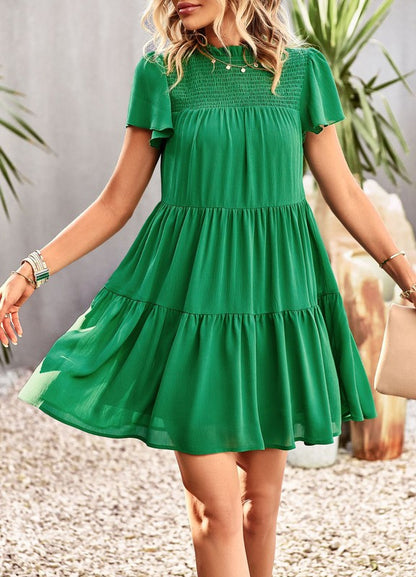 Smocked Tiered Mini Dress for Women | Bellem Trading - Bellem Trading