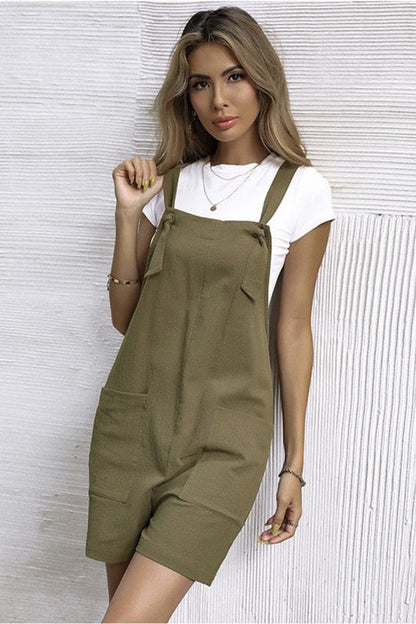 Utility Romper with Thigh Pockets for Women | Bellem Trading - Bellem Trading
