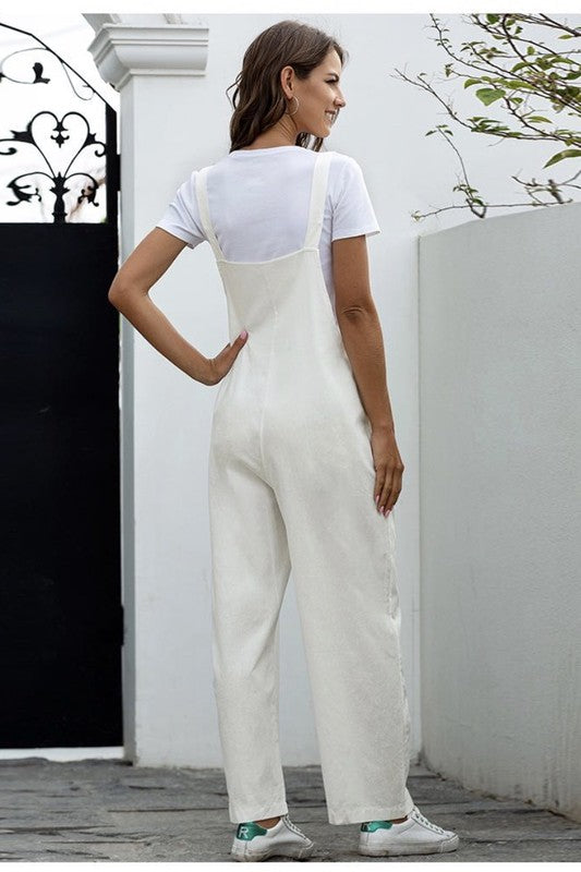 Classic White Jumpsuit for Women | Bellem Trading - Bellem Trading