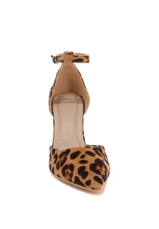 Dolona Leopard Print Stiletto Heel Sandals for Women - Bellem Trading
