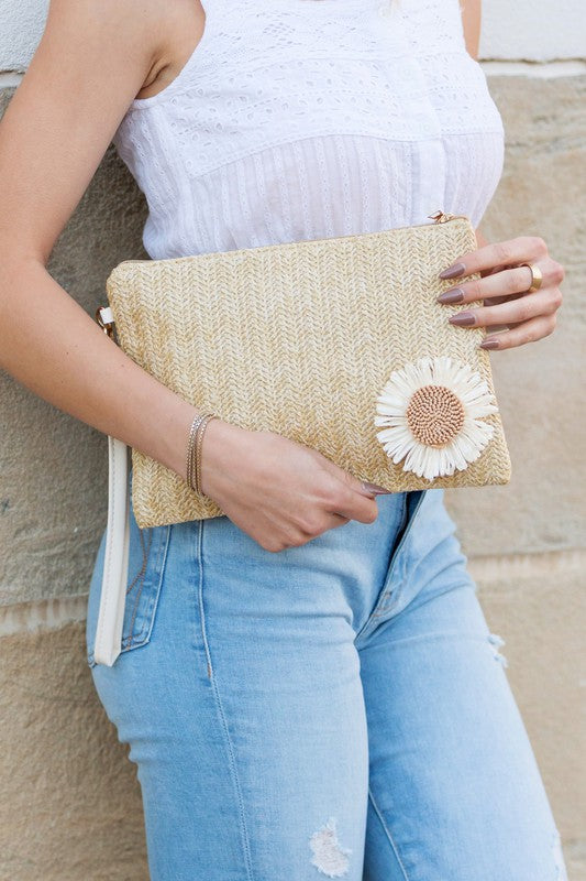 Daisy Wristlet Clutch - Elegant Women's Clutch by Bellem Trading