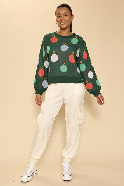 Festive Holiday Ornament Knit Sweater | Bellem Trading - Bellem Trading