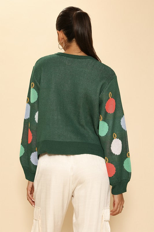 Festive Holiday Ornament Knit Sweater | Bellem Trading - Bellem Trading