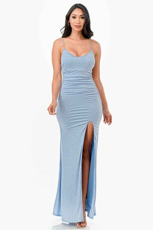 Black Dress, Lace, Maxi Length, Spaghetti Strap, Women's, by Bellem Trading, Black product image