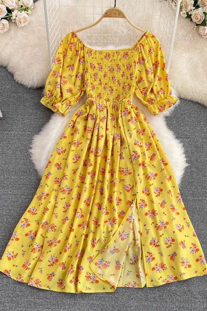 Floral Smocked Midi Dress for Women | Bellem Trading - Bellem Trading