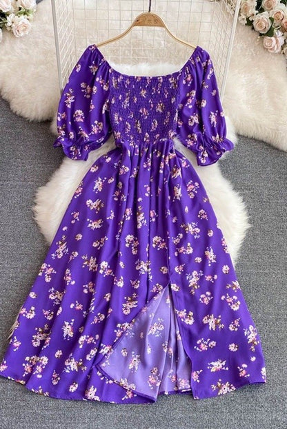 Floral Smocked Midi Dress for Women | Bellem Trading - Bellem Trading