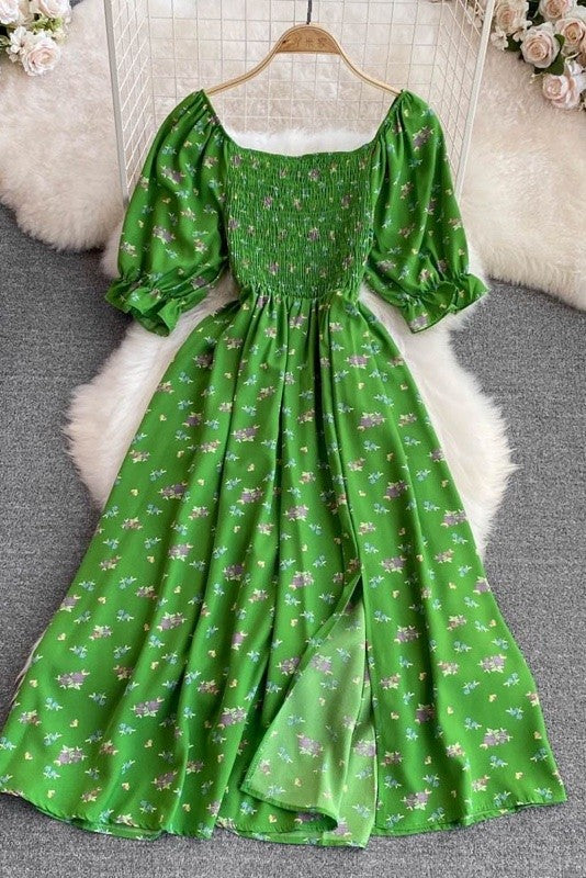 Floral Smocked Midi Dress for Women | Bellem Trading - Bellem Trading