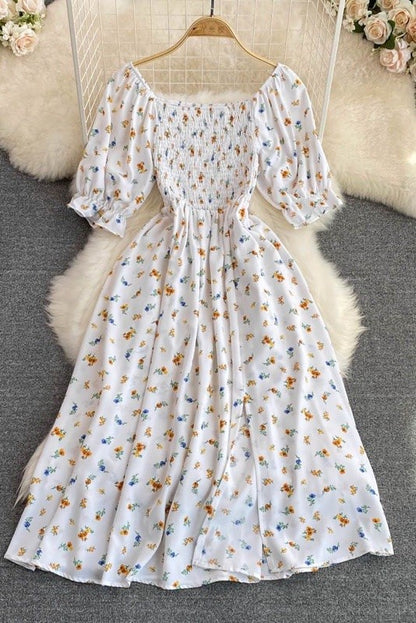 Floral Smocked Midi Dress for Women | Bellem Trading - Bellem Trading