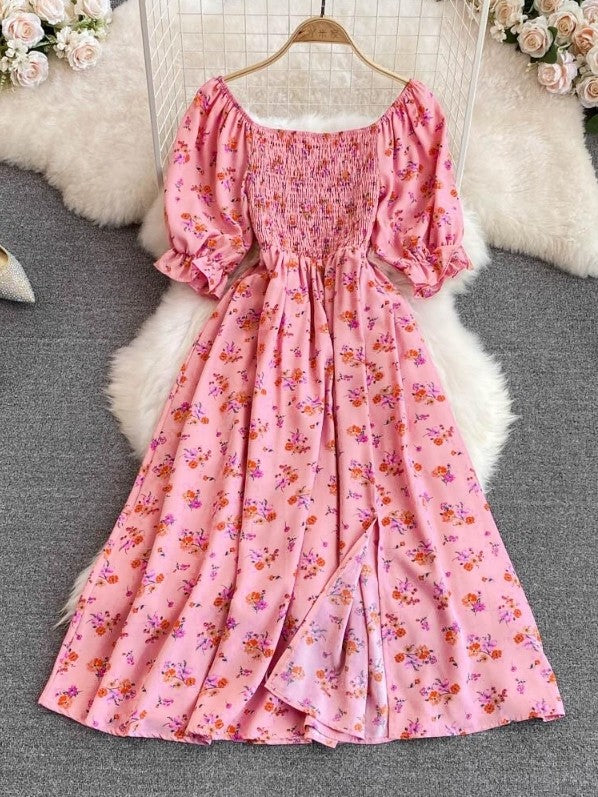 Floral Smocked Midi Dress for Women | Bellem Trading - Bellem Trading