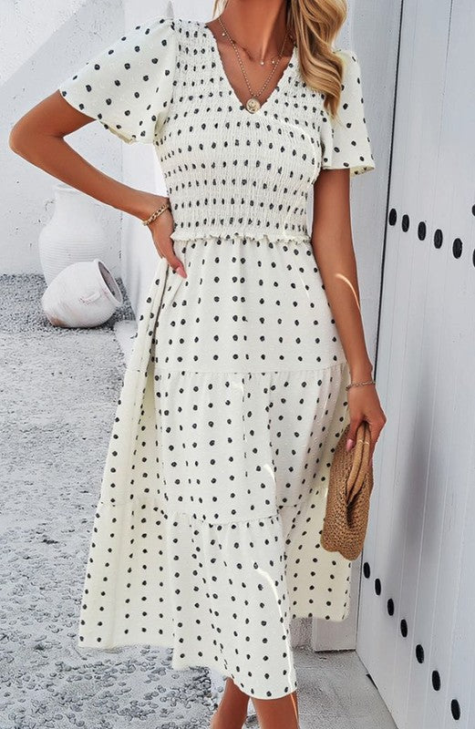 Smocked Midi Dress for Women | Bellem Trading - Bellem Trading