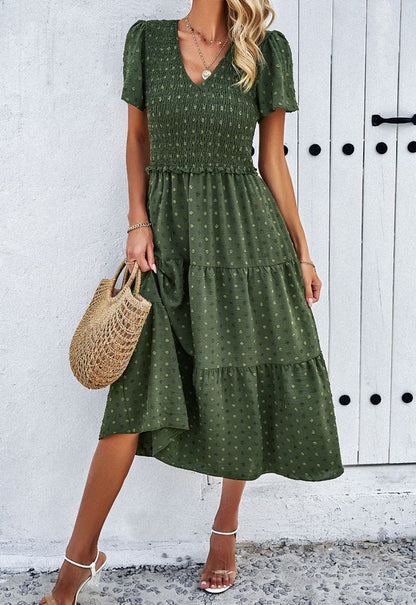 Smocked Midi Dress for Women | Bellem Trading - Bellem Trading
