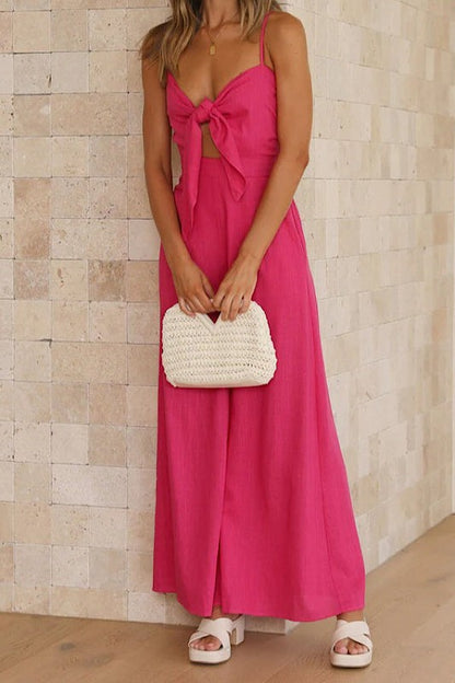 Knot Front Jumpsuit for Women | Bellem Trading - Bellem Trading