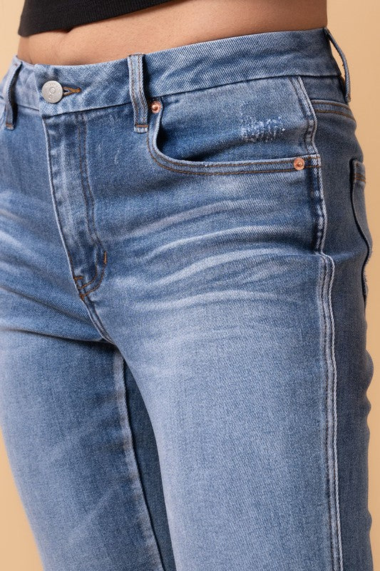 Mid Rise Crop Flare Jeans for Women | Bellem Trading - Bellem Trading