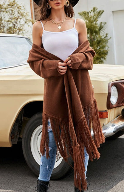 Fringe Hem Open Cardigan | Bellem Trading - Bellem Trading