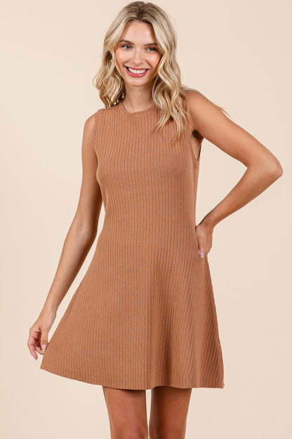 Ribbed Knit Sleeveless Sweater Mini Dress for Women | Bellem Trading - Bellem Trading