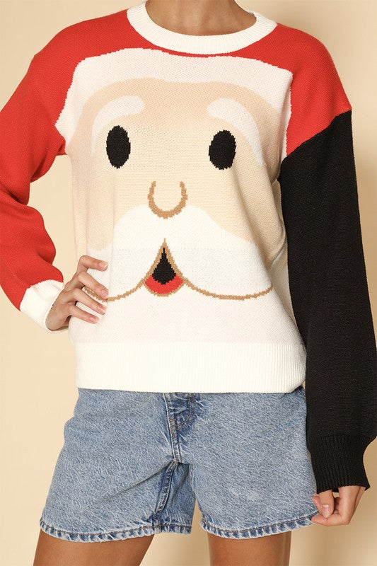 Santa Face Knit Holiday Sweater | Bellem Trading - Bellem Trading