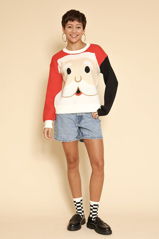 Santa Face Knit Holiday Sweater | Bellem Trading - Bellem Trading