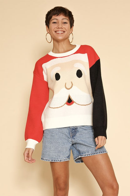 Santa Face Knit Holiday Sweater | Bellem Trading - Bellem Trading