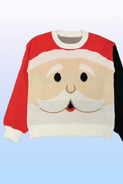 Santa Face Knit Holiday Sweater | Bellem Trading - Bellem Trading