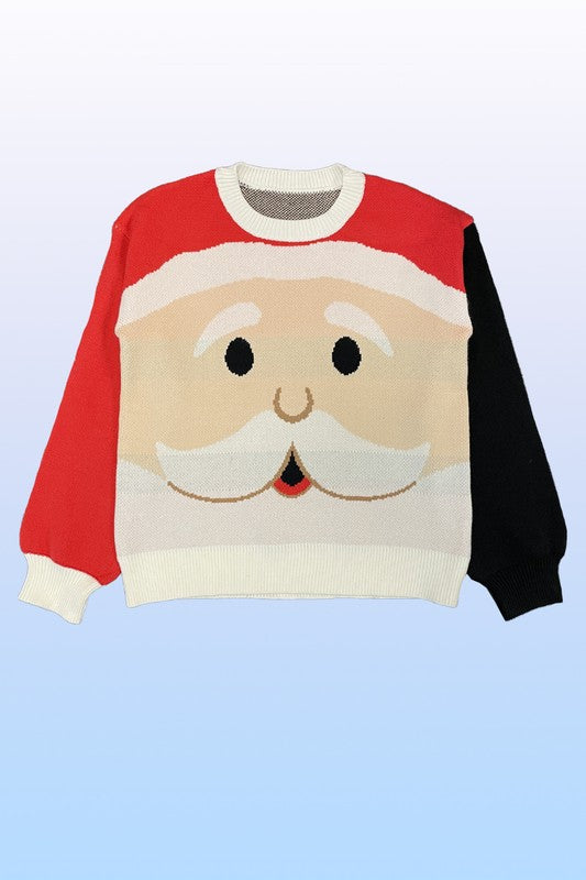 Santa Face Knit Holiday Sweater | Bellem Trading - Bellem Trading