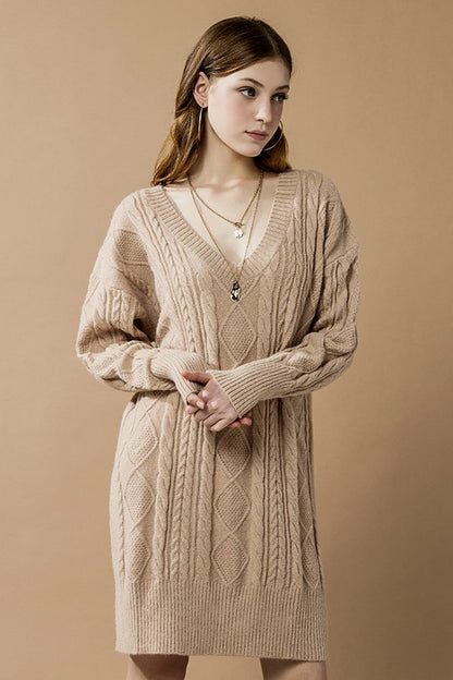 Plus Comfy Button-Front Soft Sweater Dress for Women | Bellem Trading - Bellem Trading