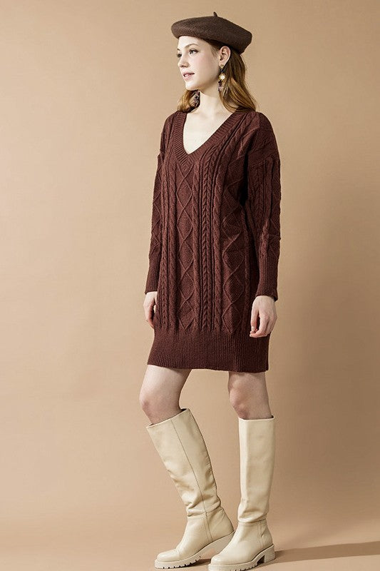 Plus Comfy Button-Front Soft Sweater Dress for Women | Bellem Trading - Bellem Trading