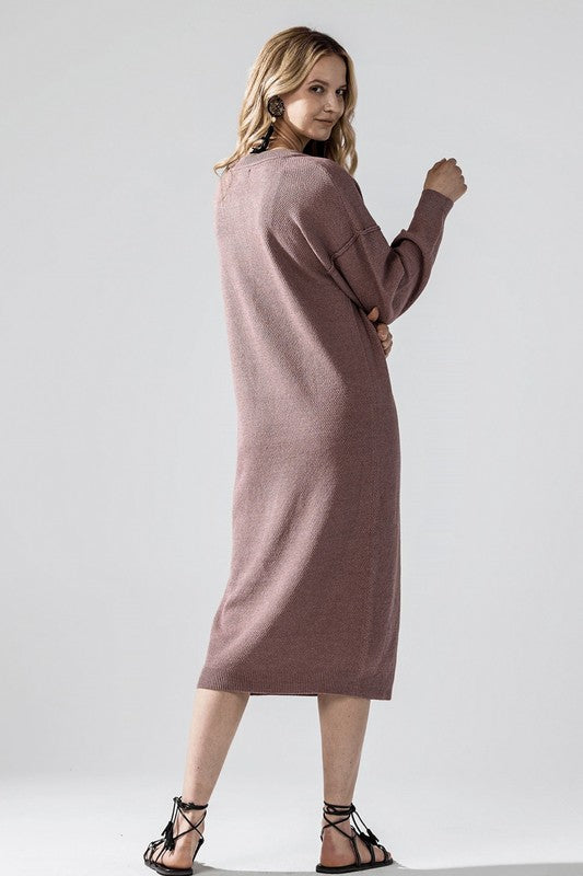 Comfy Button-Front Soft Sweater Dress for Women | Bellem Trading - Bellem Trading