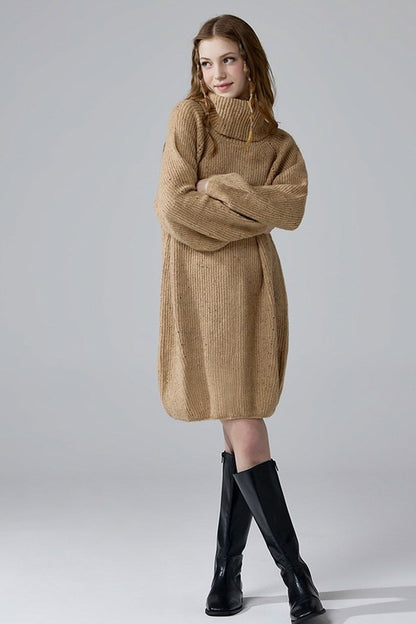 Turtleneck Balloon Confetti Sweater Dress for Women | Bellem Trading - Bellem Trading