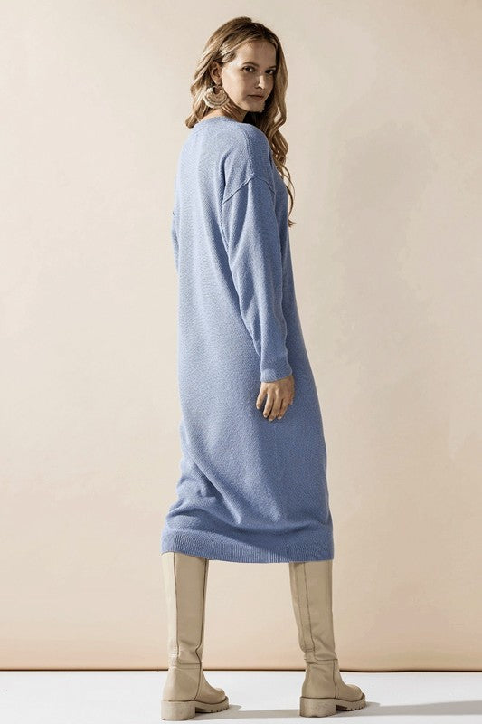 Comfy Button-Front Soft Sweater Dress for Women | Bellem Trading - Bellem Trading