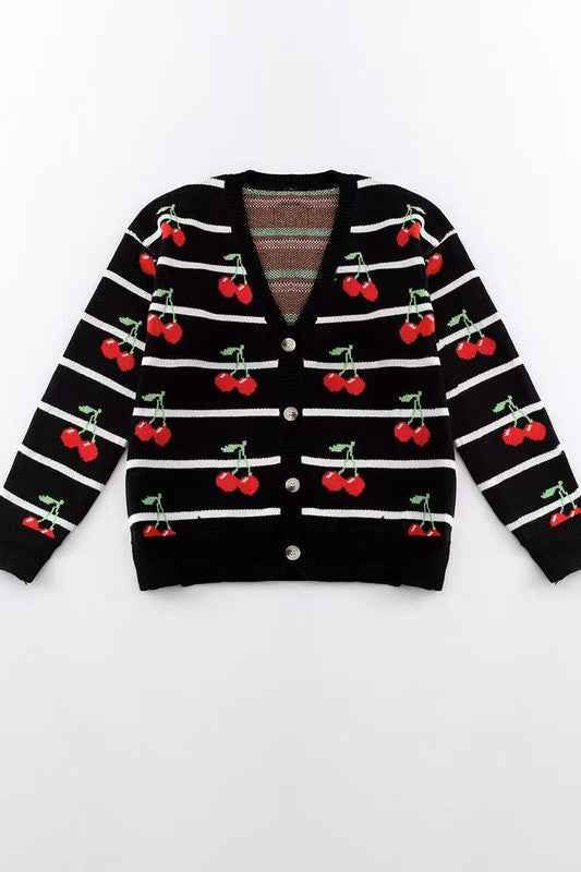 Black Multi Cardigan, Knit, Women's, by Bellem Trading, Black Multi product image