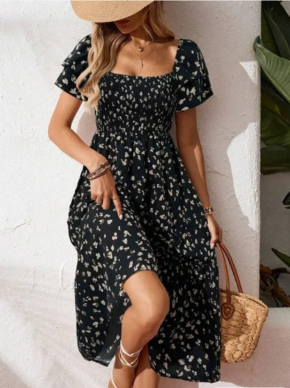 Floral Ruffle Midi Dress for Women | Bellem Trading - Bellem Trading