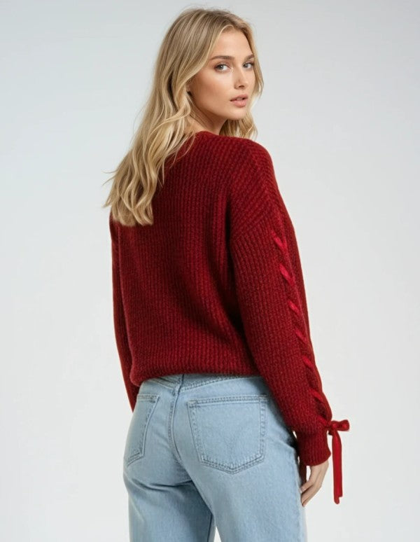 Bowknot Chic Knit Pullover Sweater | Bellem Trading - Bellem Trading
