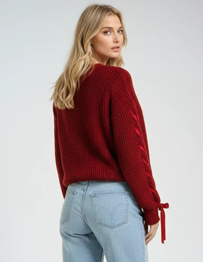 Bowknot Chic Knit Pullover Sweater | Bellem Trading - Bellem Trading