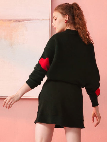 Signature Heart Knit Sweater | Bellem Trading - Bellem Trading