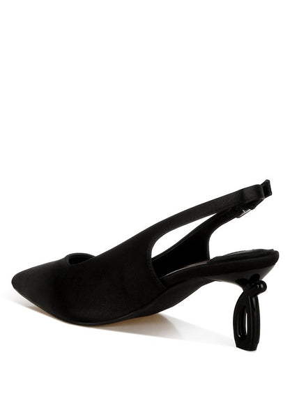 Vinca Satin Pointed Toe Slingbacks for Women - Bellem Trading
