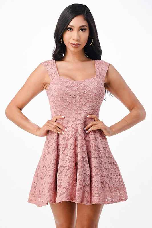 Blush Dress, Lace, Women's, by Bellem Trading, Blush product image