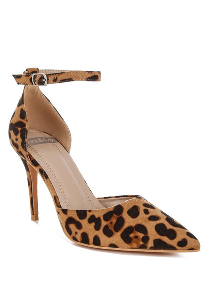 Dolona Leopard Print Stiletto Heel Sandals for Women - Bellem Trading