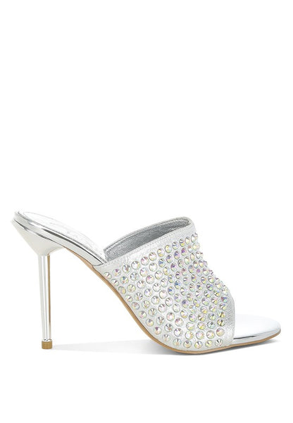 Farasha AB Rhinestone Slip-On Stiletto Heels for Women | Bellem Trading - Bellem Trading