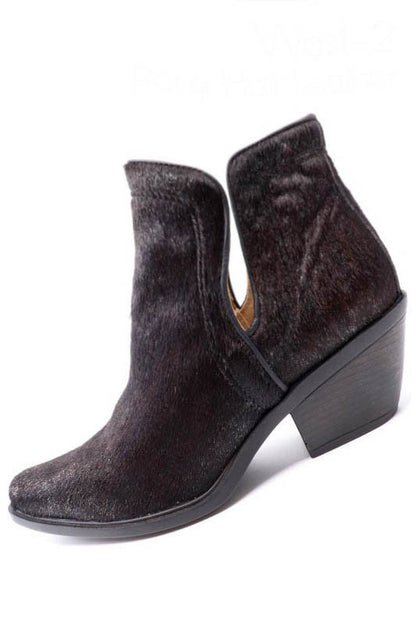 Western Cut Out Animal Hair Booties for Women | Bellem Trading - Bellem Trading