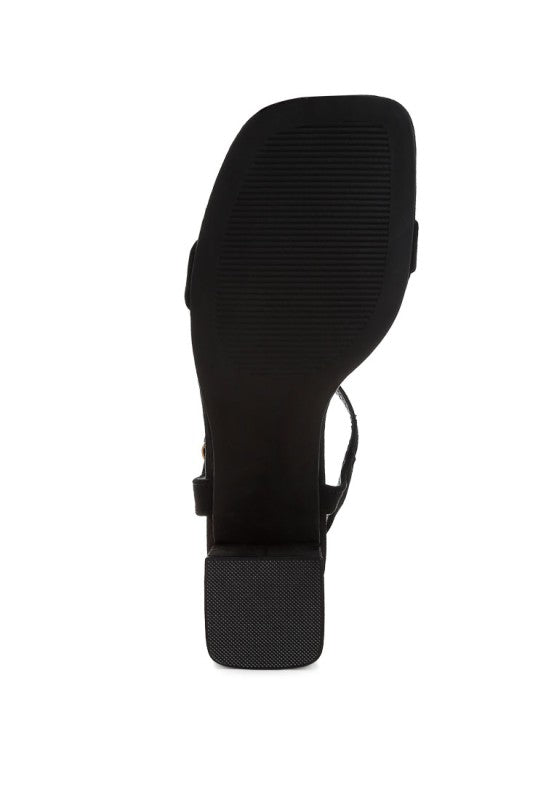 Akiya Square Toe Block Heels for Women | Bellem Trading - Bellem Trading