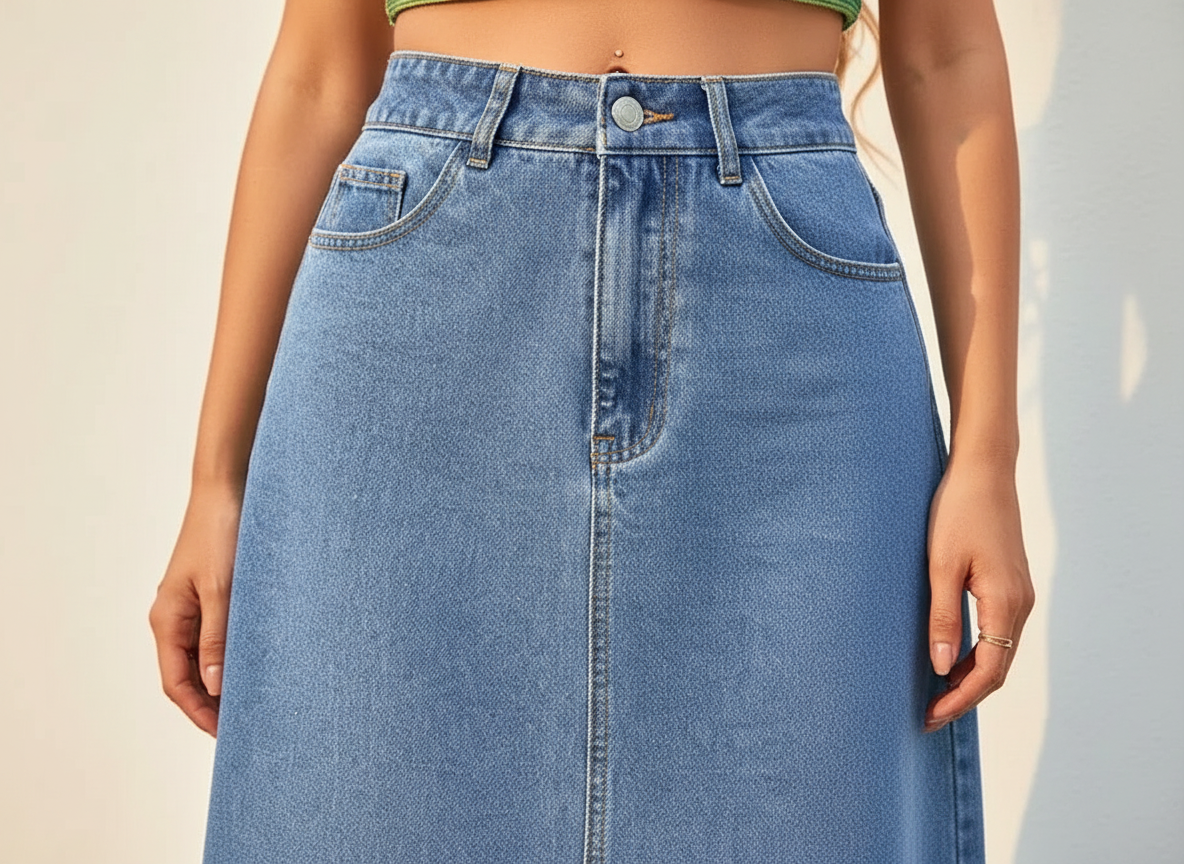 The Essential Denim Midi | Clean Indigo Minimalist