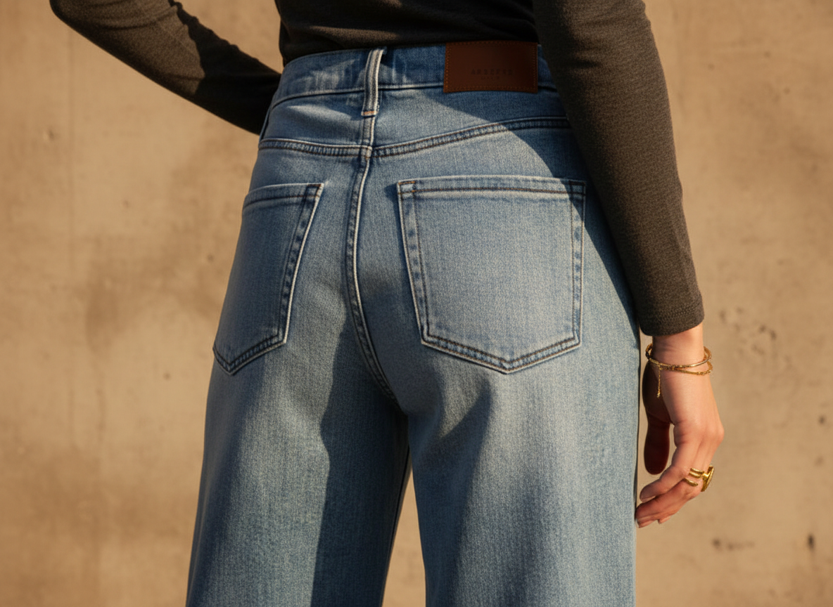 The Horizon Wide-Leg Jean | Timeless Mid-Blue