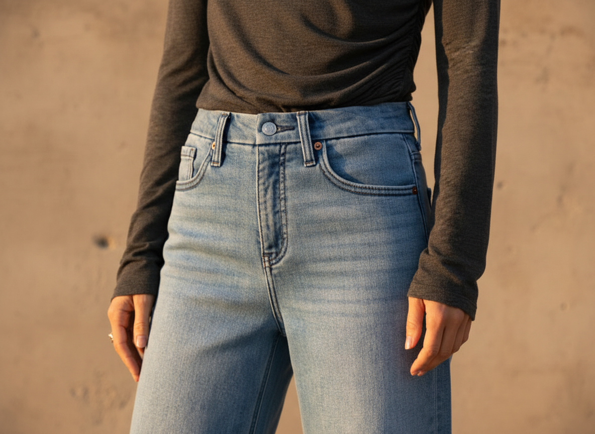The Horizon Wide-Leg Jean | Timeless Mid-Blue