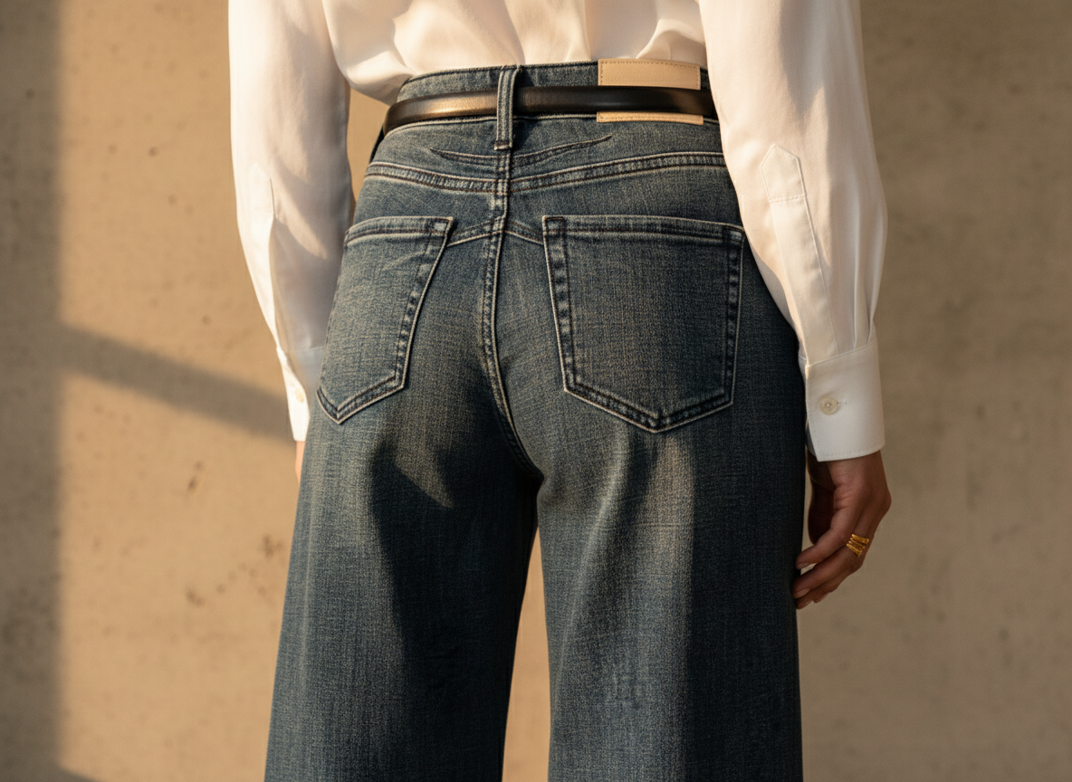 The Midnight Wide-Leg Jean | Clean Dark Indigo