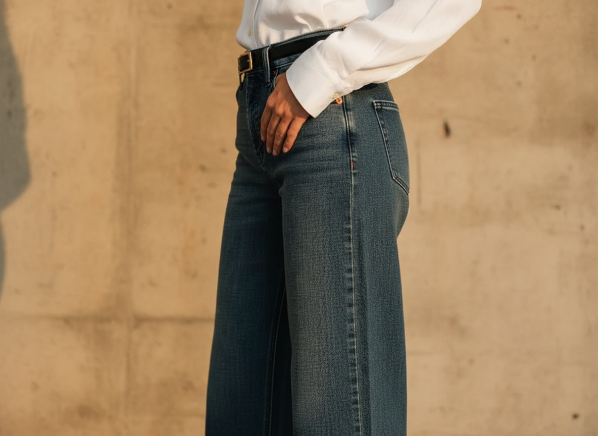 The Midnight Wide-Leg Jean | Clean Dark Indigo