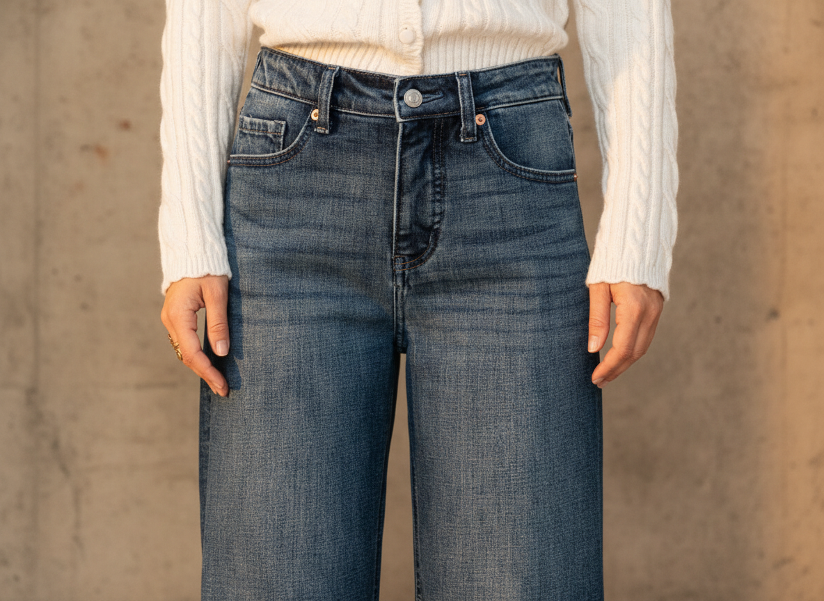The Oracle Wide-Leg Jean | Structured Clean Indigo