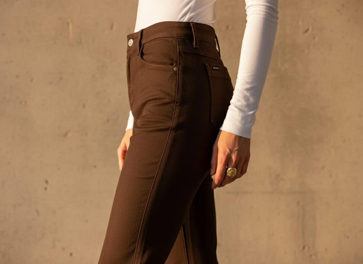 The Heritage Flare Jean | Rich Chocolate Brown